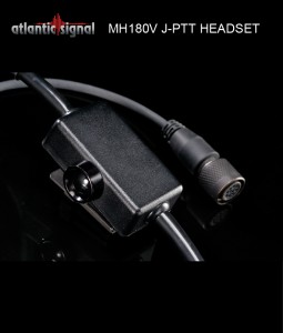 Atlantic Signal MH180V Tactical Bone Conduction Headset w/ "J" PTT 10Pin cable